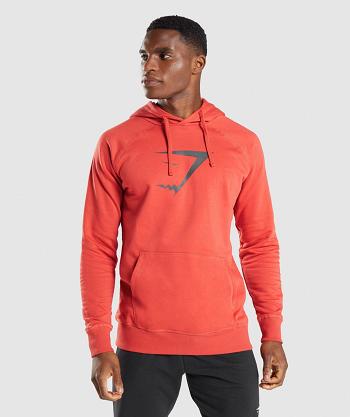 Gymshark Sharkhead Infill Hoodie Herr Röda | SE 3586SGL